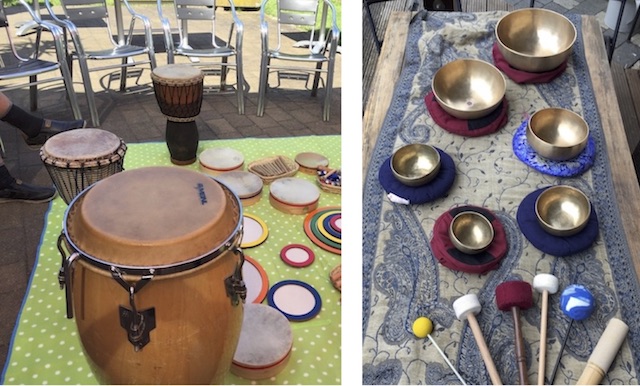 Bild Trommel und Klangschale